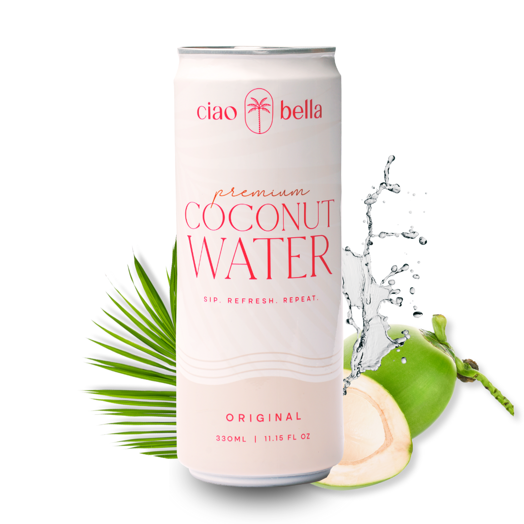 palm dream coconut water ciao bella Premium Coconut Water: All-Natural Hydration, Non-GMO, One Simple Ingredient 11.15 fl oz (Pack of 12)